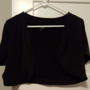 Cap sleeved crop jacket